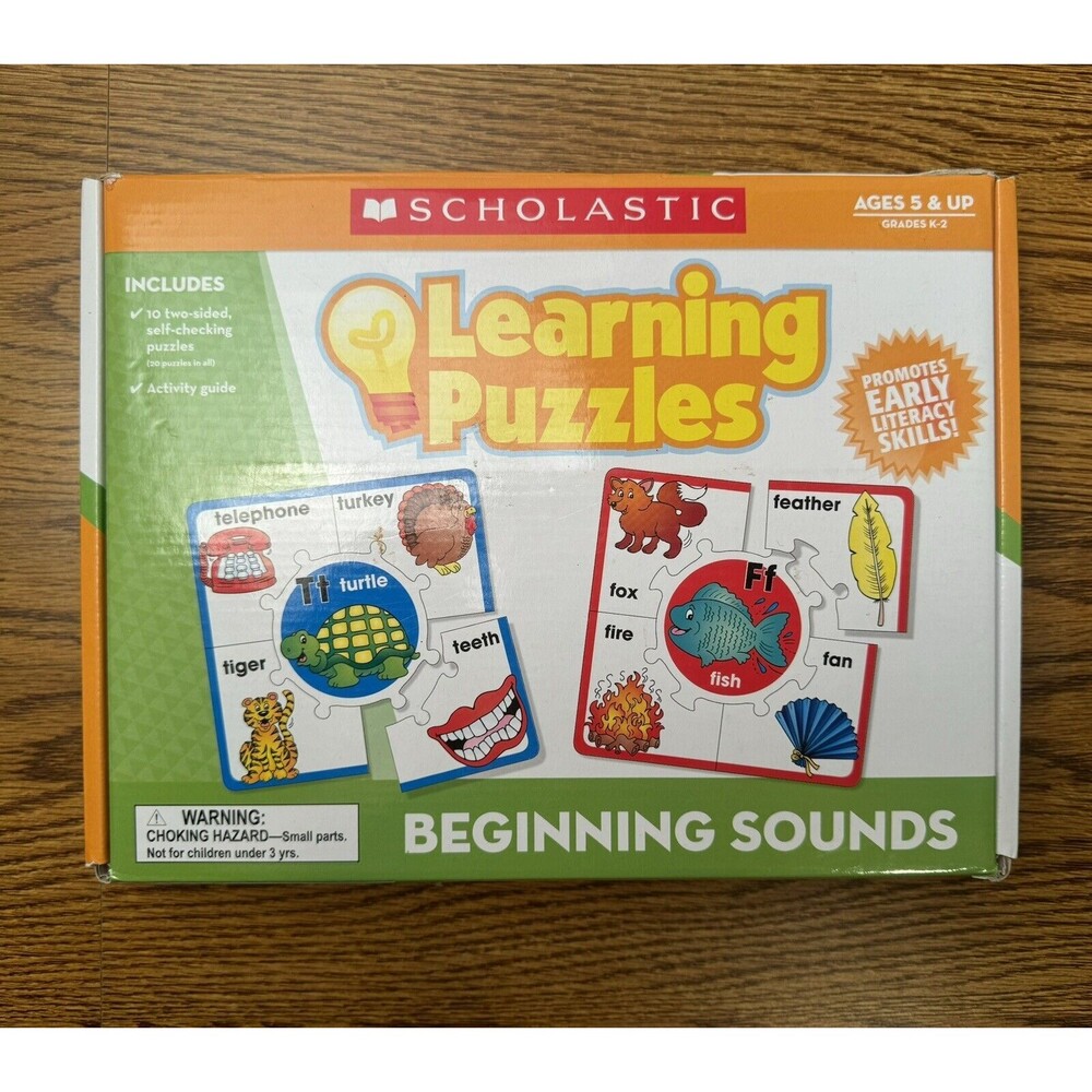 Scholastic Learning‎ Puzzles Beginning Sounds Ages 5+